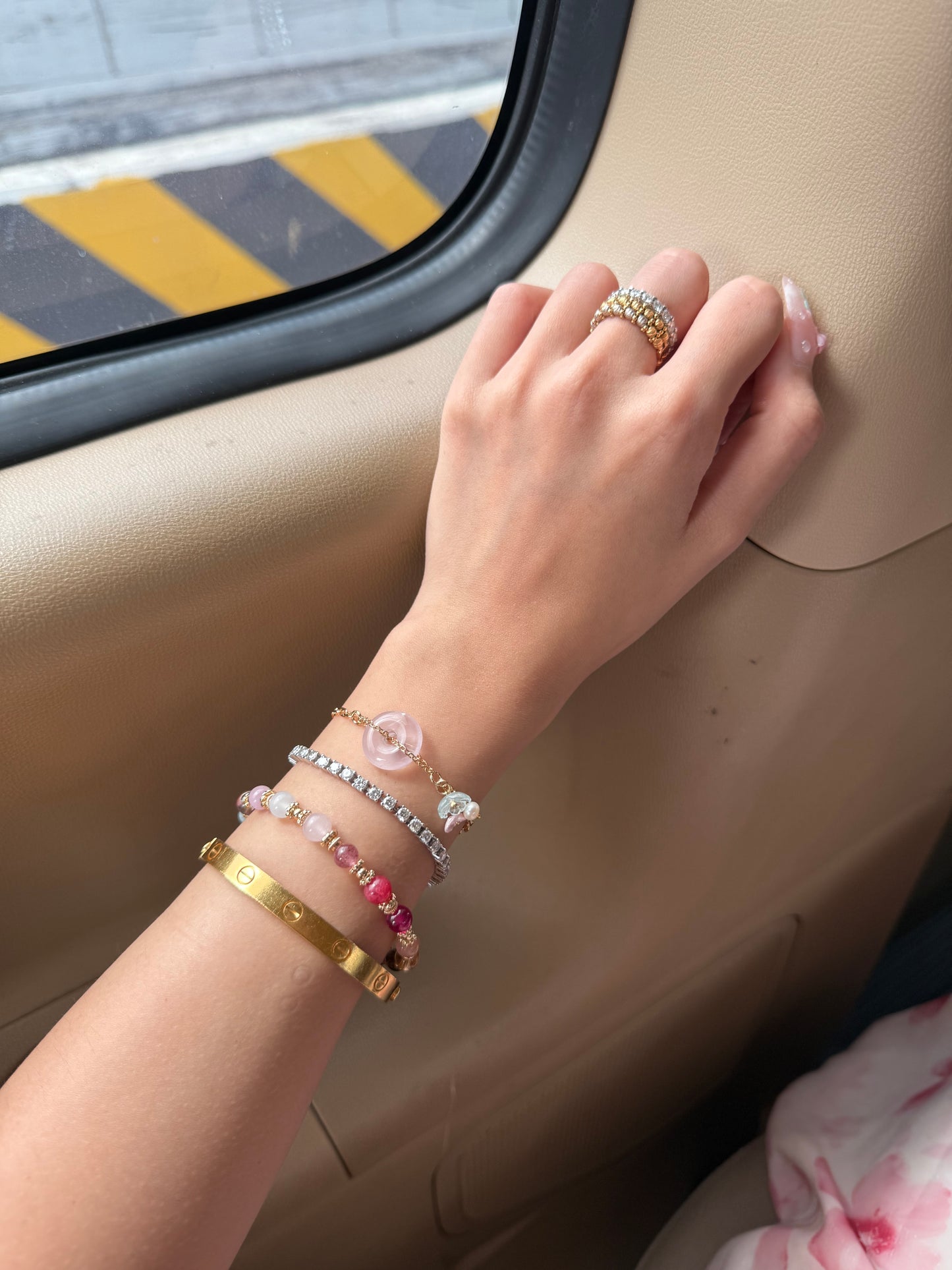 Cheru Customs - Rainbow Duobao 多宝 6mm Natural Crystal Stacker Bracelet 15CM