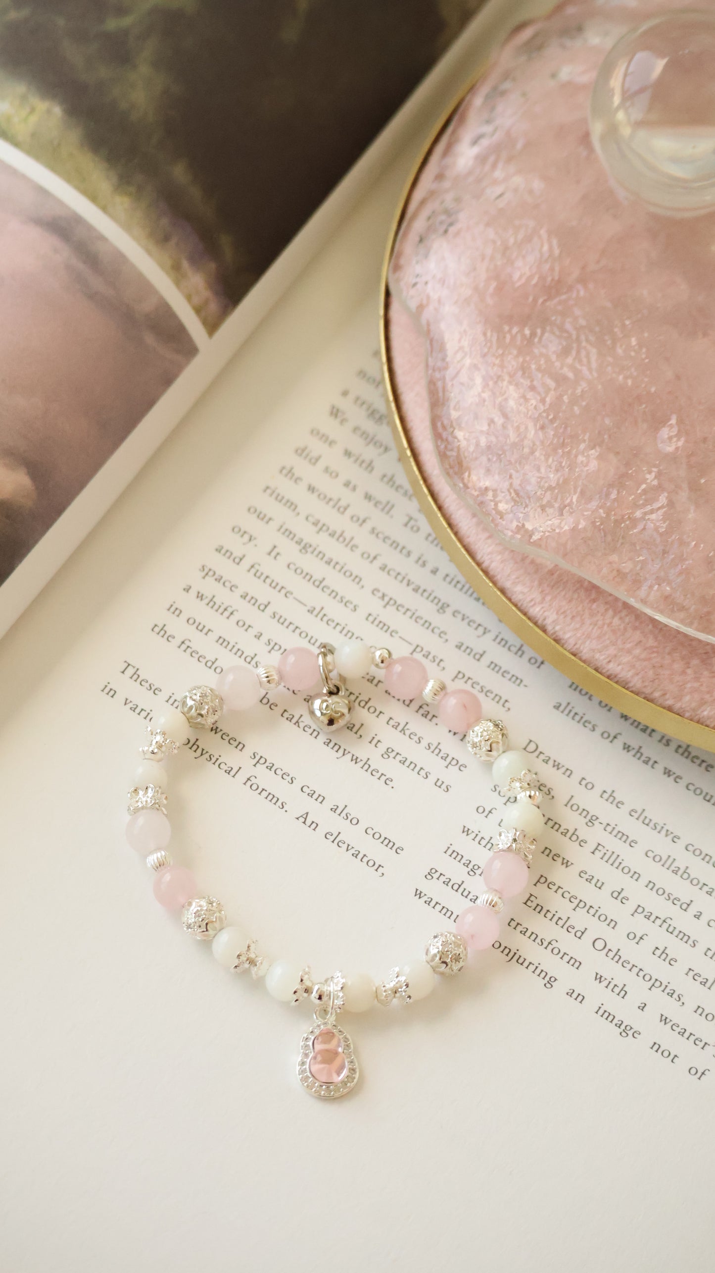 Green Jadeite & Green Aventurine, Rose Quartz & Whie Jadeite, Girasol Quartz & Clear Quartz — Mini Hulu Series | 8mm (Elastic)