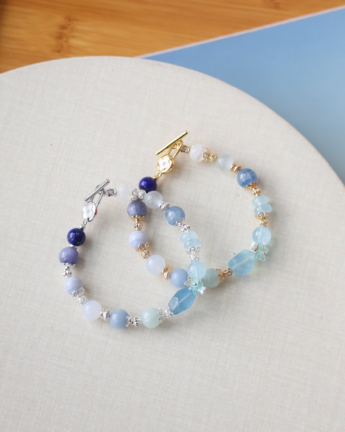 *Instocks* - Azurea Blue 8mm Duobao w OT Clasp