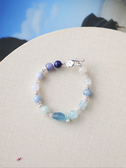 *Instocks* - Azurea Blue 8mm Duobao w OT Clasp