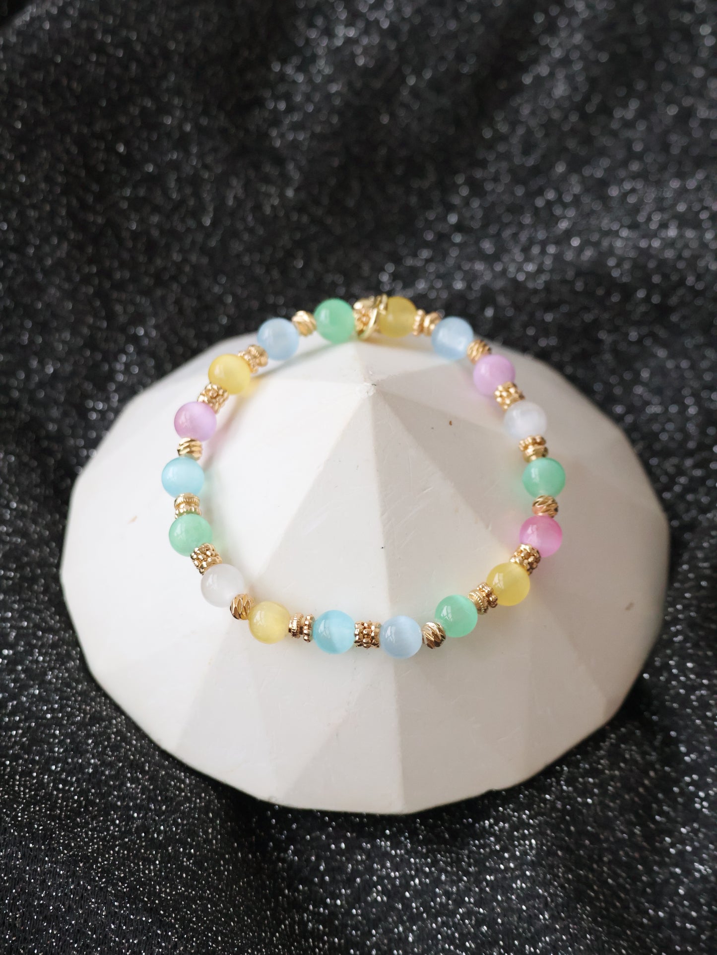 *Instocks* 6mm Rainbow Satin Spar (Elastic)