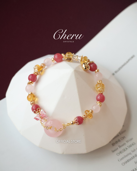 Citrine, Rhodonite, Rose Quartz — Everfae Ping An Kou Series | 6mm (Gold)