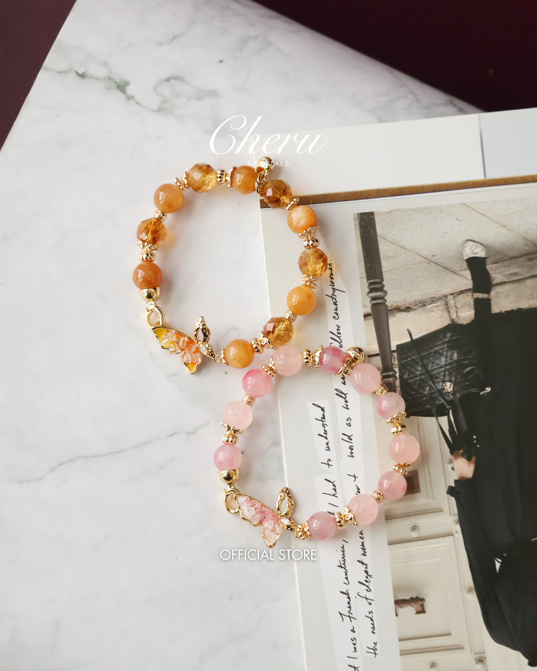 Andesine Labradorite, Citrine, Rose Quartz & Rhodonite — Navillera Collection | 10mm (Elastic)