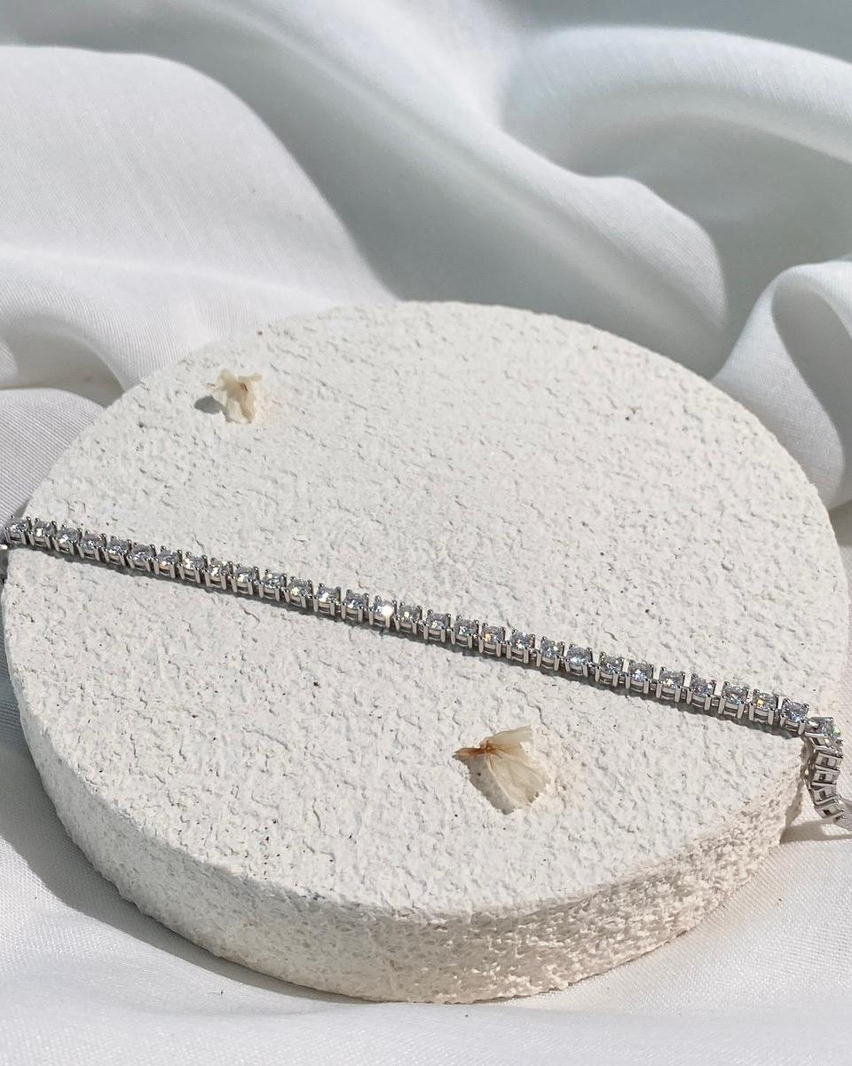 3MM Full Moissanite Tennis Bracelet AU750